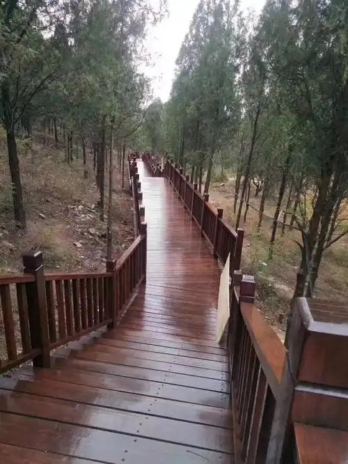 自然与人工的交融:景观防腐木木栈道施工的结合