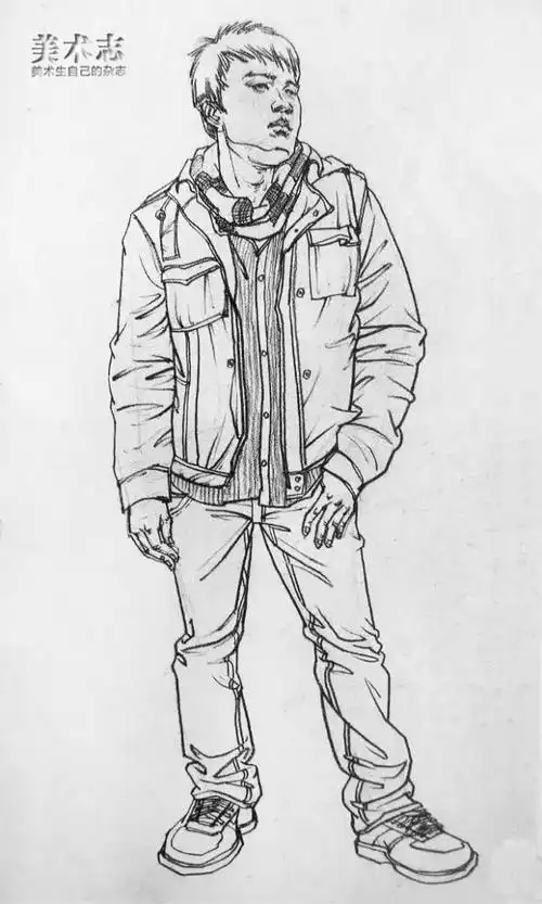优秀人物速写写生作品