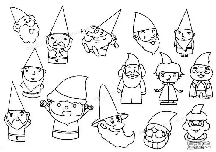 人物简笔画 美国卡通人物简笔画  正文内容 关于小矮人的七个小矮人简