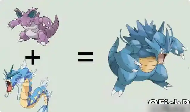 宝可梦融合进化闪电鸟像啄木鸟胡地与鬼斯的形象霸气一点