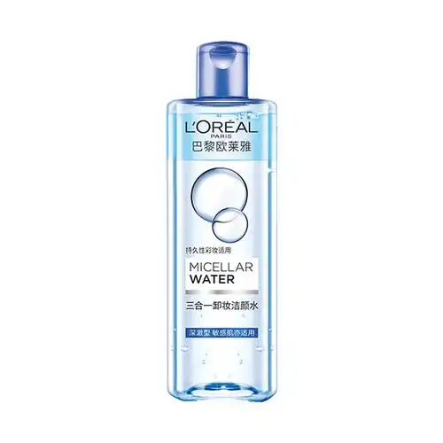 欧莱雅三合一卸妆洁颜水深澈型400ml深层清洁面部眼唇防水性彩妆卸妆