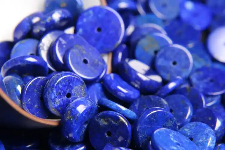 纯天然5a阿富汗帝王青金石隔片 算盘珠隔