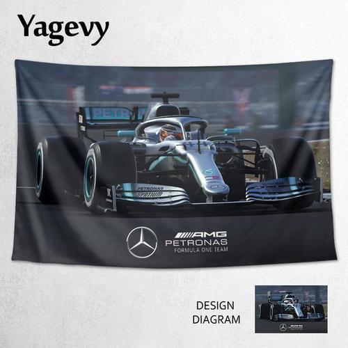 mercedes amg梅赛德斯奔驰f1车队周边定制装饰海报背景布挂布墙布
