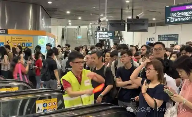 "绝望周一"!新加坡环线地铁早高峰故障,站内满满人潮|