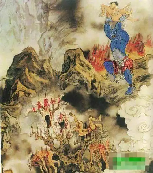 第三层,铁树地狱:凡在世时离间骨肉,挑唆父子,兄弟,姐妹夫妻不和之人