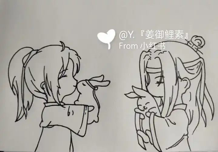 魔道祖师魏无羡  #q版人物  #博君一肖 #手绘  #手绘临摹 #简笔