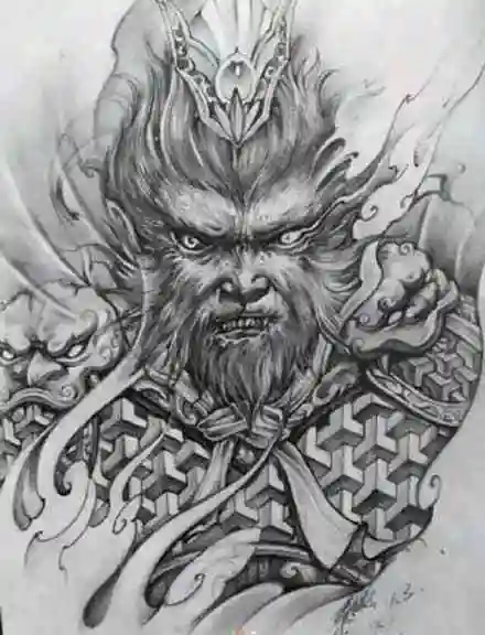 九素刺青纹身手稿第6期齐天大圣孙悟空手稿