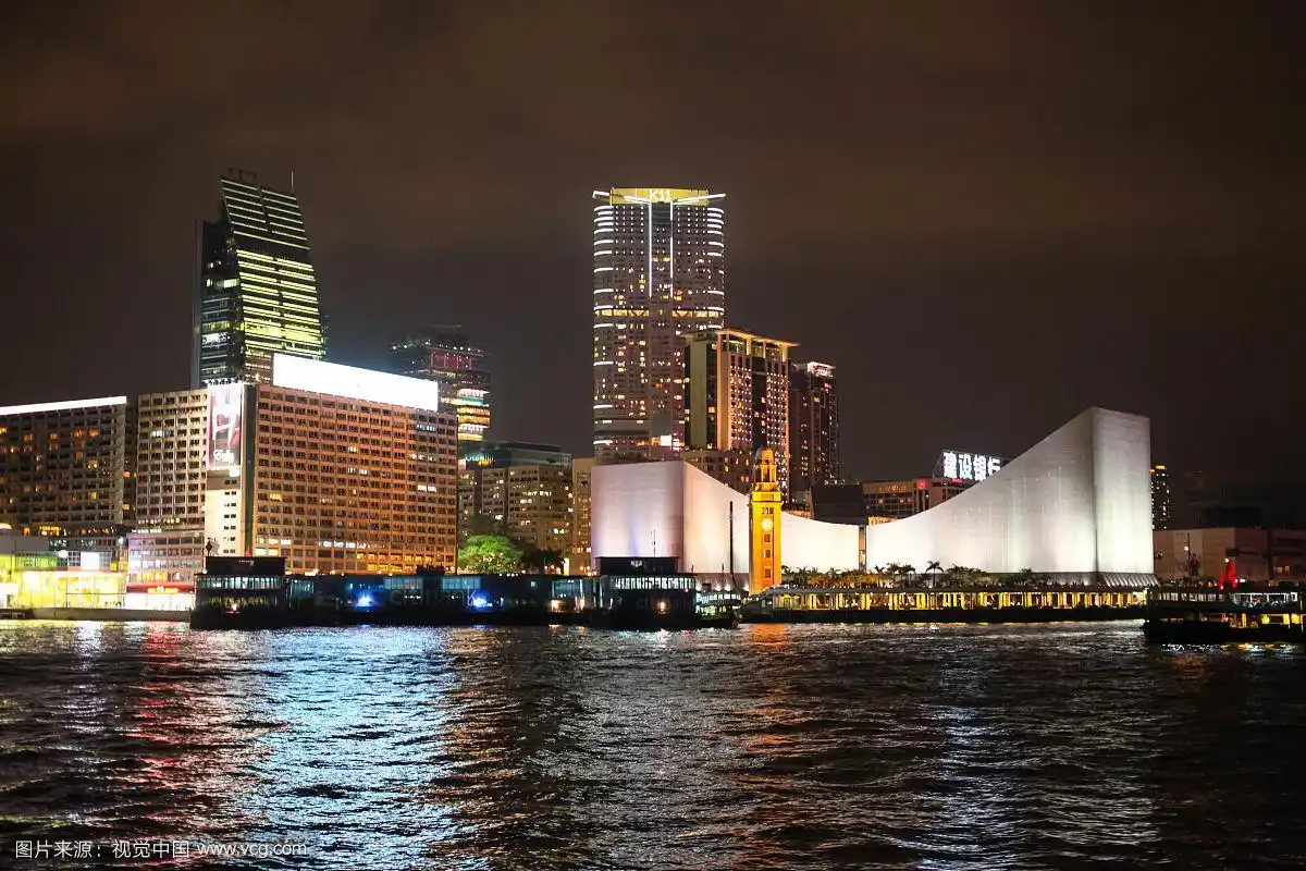 香港尖沙咀港湾夜景