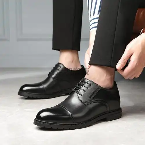 抖音同款场源男鞋店培文森头层牛皮飞行员皮鞋成功男人正装皮鞋21s01q