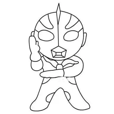 卡通人物素描开心超人奥特曼简笔画赛罗奥特曼简笔画奥特曼超人铠甲