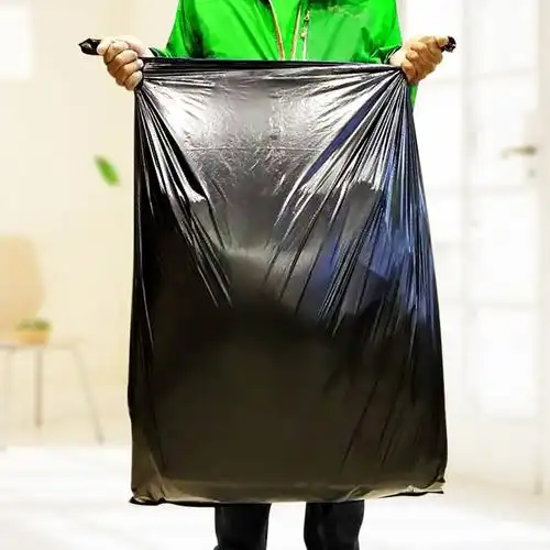 大垃圾袋大号特大商用加厚黑色塑料袋子特厚家用厨房物业酒店环卫平口